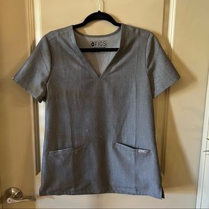 FIGS Heather Grey Casma Top S